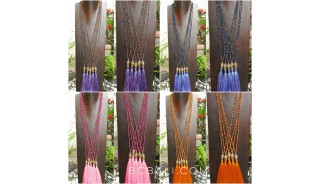 wholesale lot free shipping buddha head chrome tassels necklaces